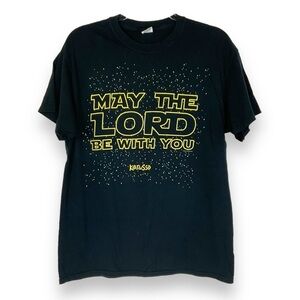 Kerusso T Shirt Christian May The Lord Be With You Star Wars Force Mens Size‎ S